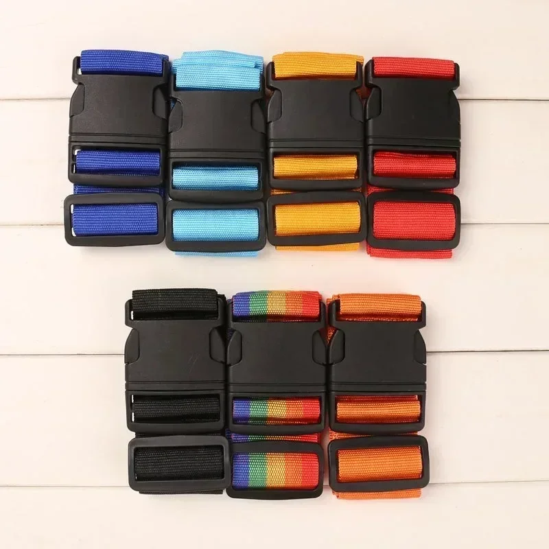 Luggage Strap 1pc1.6m Adjustable Luggage Strap Cross Belt Packing Travel Suitcase Nylon Lock Buckle Strap Baggage Belts Camping BagAccessories