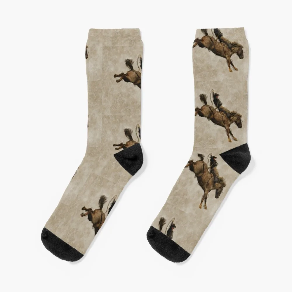 

Bucking Bronco Rodeo Cowboy Socks Stockings new in's Socks Man Women's