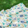 HappyFlute New One Piece Dinosaur Print Soft Bamboo Cotton Fabric Baby Wrap Newborn Multi-function Swaddle Sleeping Blanket 4