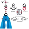 Hardware for Aerial Dance Set Aerial Silk Swivel Climbing Yoga Accessories Fly Aerial Silks and Hammock Swing Accessories Set 1