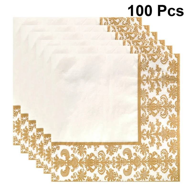 Рисунок 5 - одноразовые салфетки с рисунком под золото