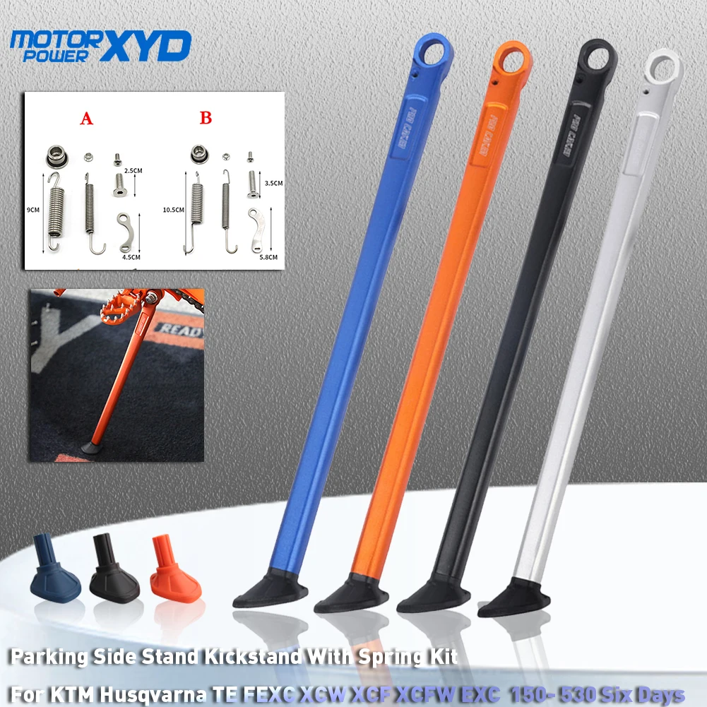 Durable Motorcycle Parking Side Stand Kickstand with Spring Kit