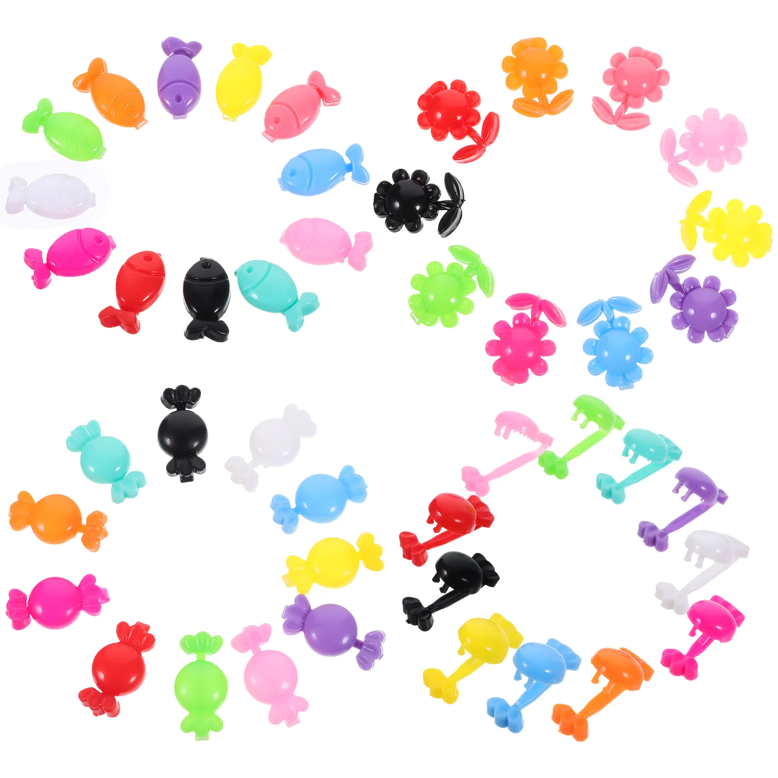 

300pcs Small Hair Clips Flower Candy Fish Hair Clips Toddler Girls Hair Clips Cute Hair Accessories