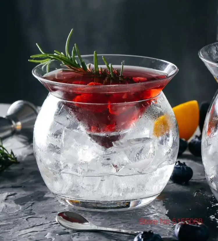 Description Picture 5 of item2022 Unique Cocktail Glass Fancy Restaurant Artistic Conception Dry Ice Set Molecular Gastronomy Container Martini Smoothie Cup
