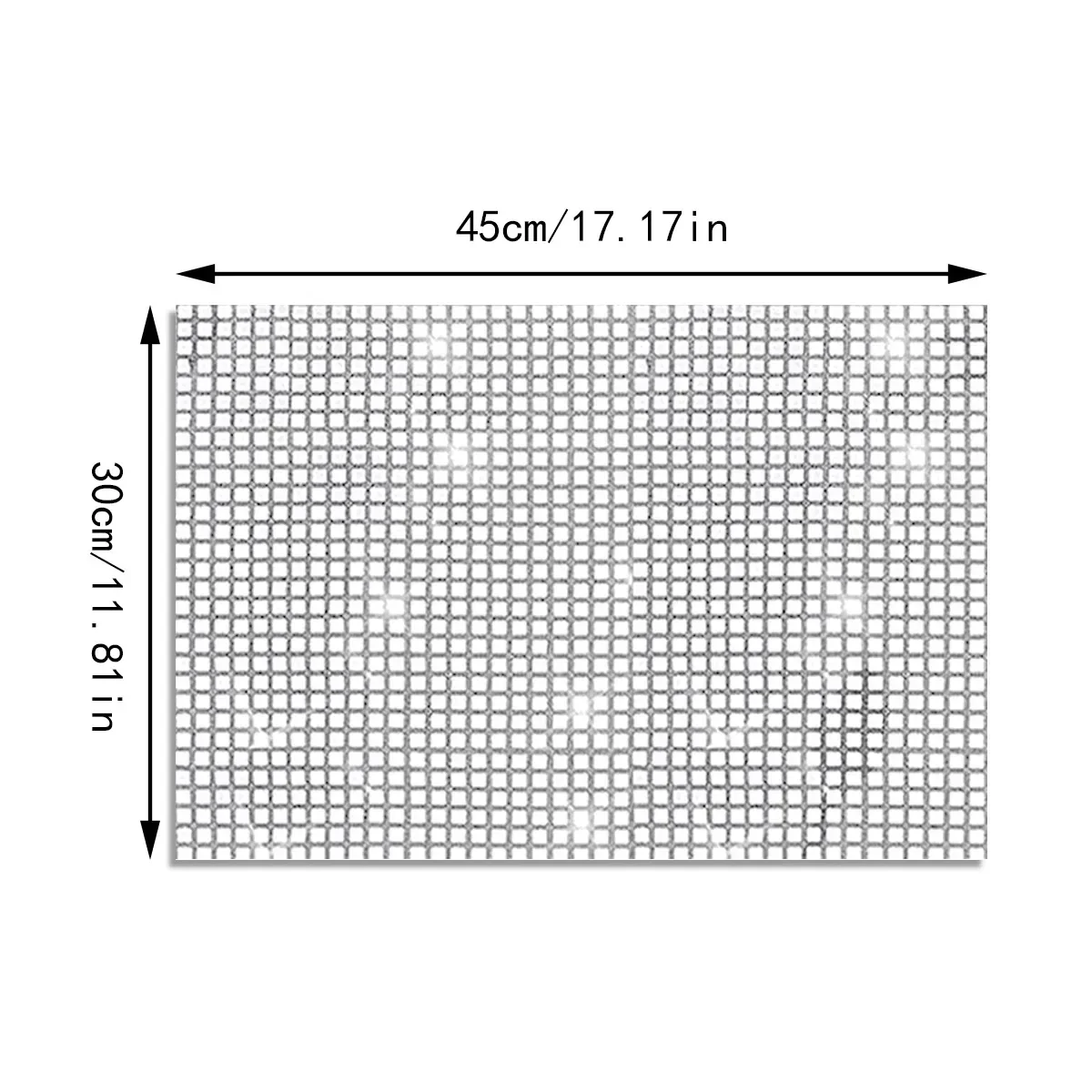 2PCS 30*45CM Disco Sequin Table Placemat Glitter Mirror Gold/Silver Foil Metallic Dining Table Mats for Birthday Wedding Decor