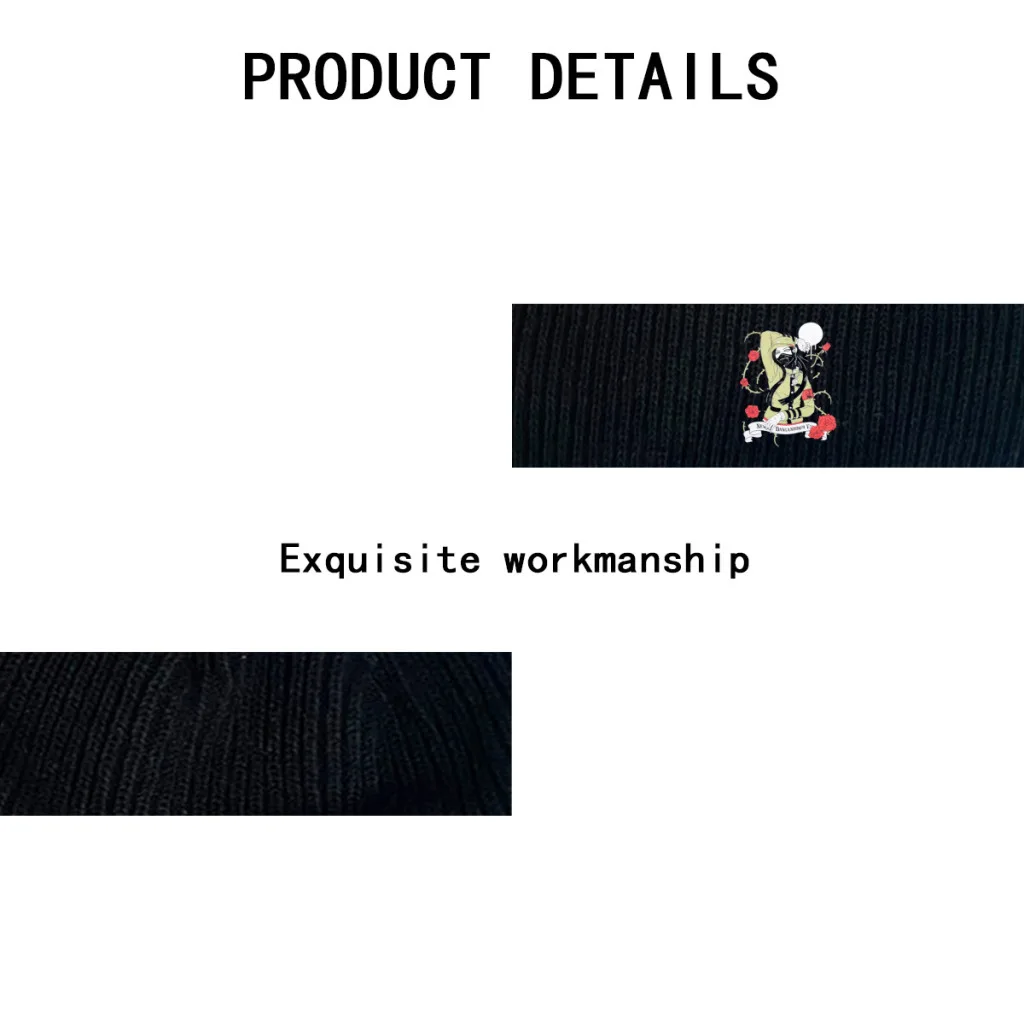 blue skully hat Killing Harmony  Korekiyo Shinguji Skullies Beanie Danganronpa Game Knitted Bonnet Teens Warm Caps Hip Hop Brimless Elastic Hats black skully beanie