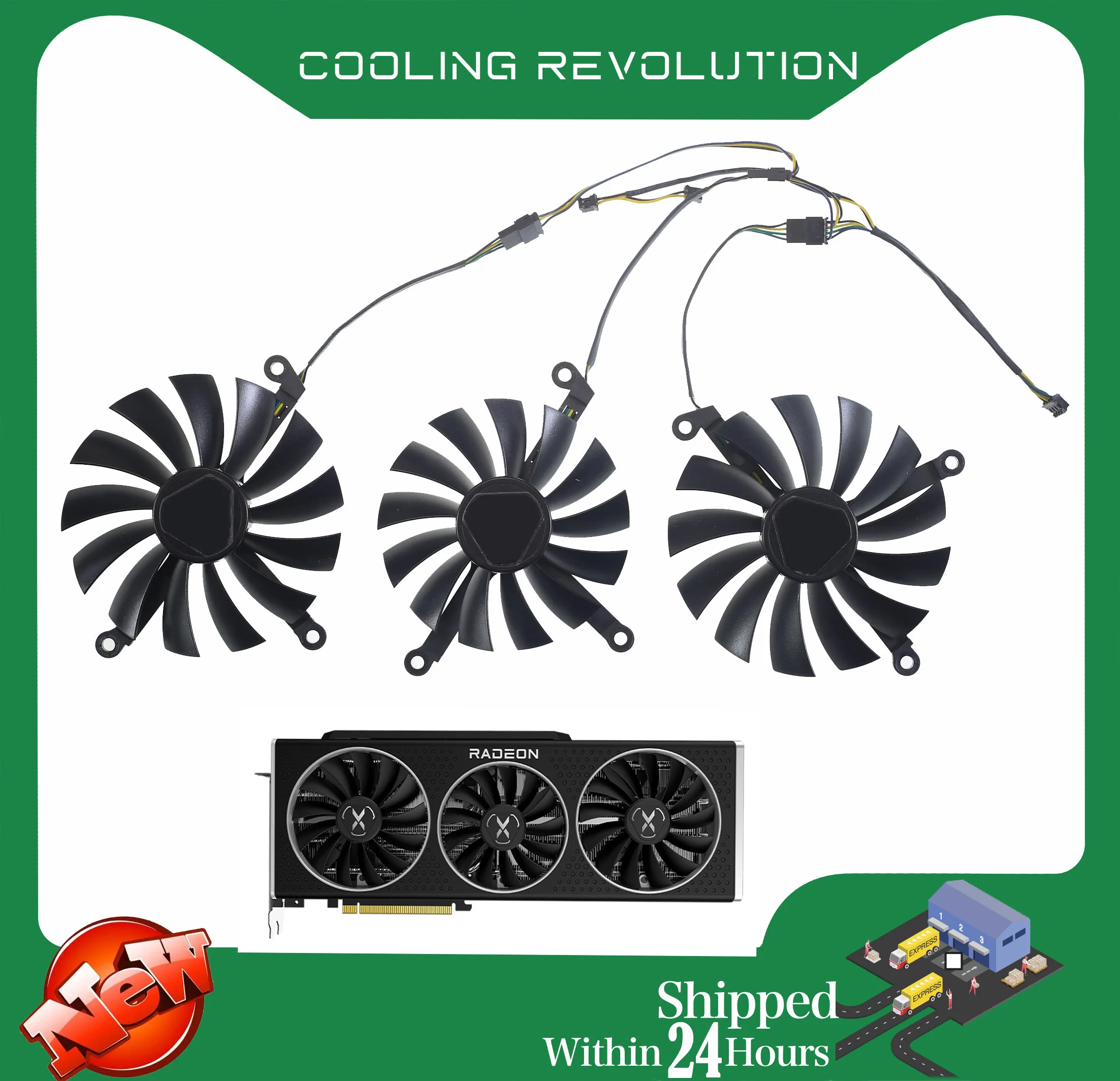 95Mm Pld10015B12H 87Mm Pla09215B12H Dc12V 0.55A Ventola Per Scheda Grafica A 4 Pin Per Xfx Radeon Rx 6800 Rx 6800Xt Rx-68Xta0A9 Rx-68Xta0B9