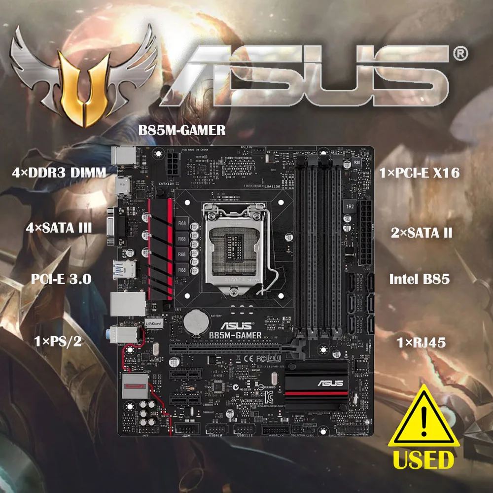 Asus B85M-Gamer Scheda Madre Desktop Originale B85 Socket Lga 1150 I7 I5 I3 Ddr3 32G Sata3 Usb3.0 Micro-Atx