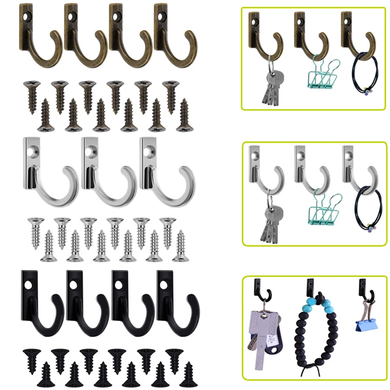 Neue 10-50Pcs Vintage Lagerung Rack Wand Haken Für Home Mäntel Hut Kleiderbügel Handtuch Schlüssel Wand Haken – Detail 6