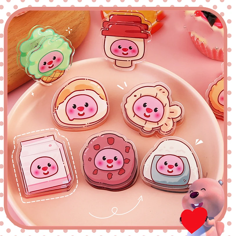 

Loopy Clips Students Stationery Test Paper Files Clamp Office Home Snack Storage Trendy Cartoon Practical Lovely Girls Kids Gift