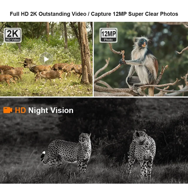 LS VISION 2K Hunting Trail Solar Camera 4G SIM GPS IR Night Vision 20M PIR Wildlife Motion Detection Battery Wild Camera IP66 4