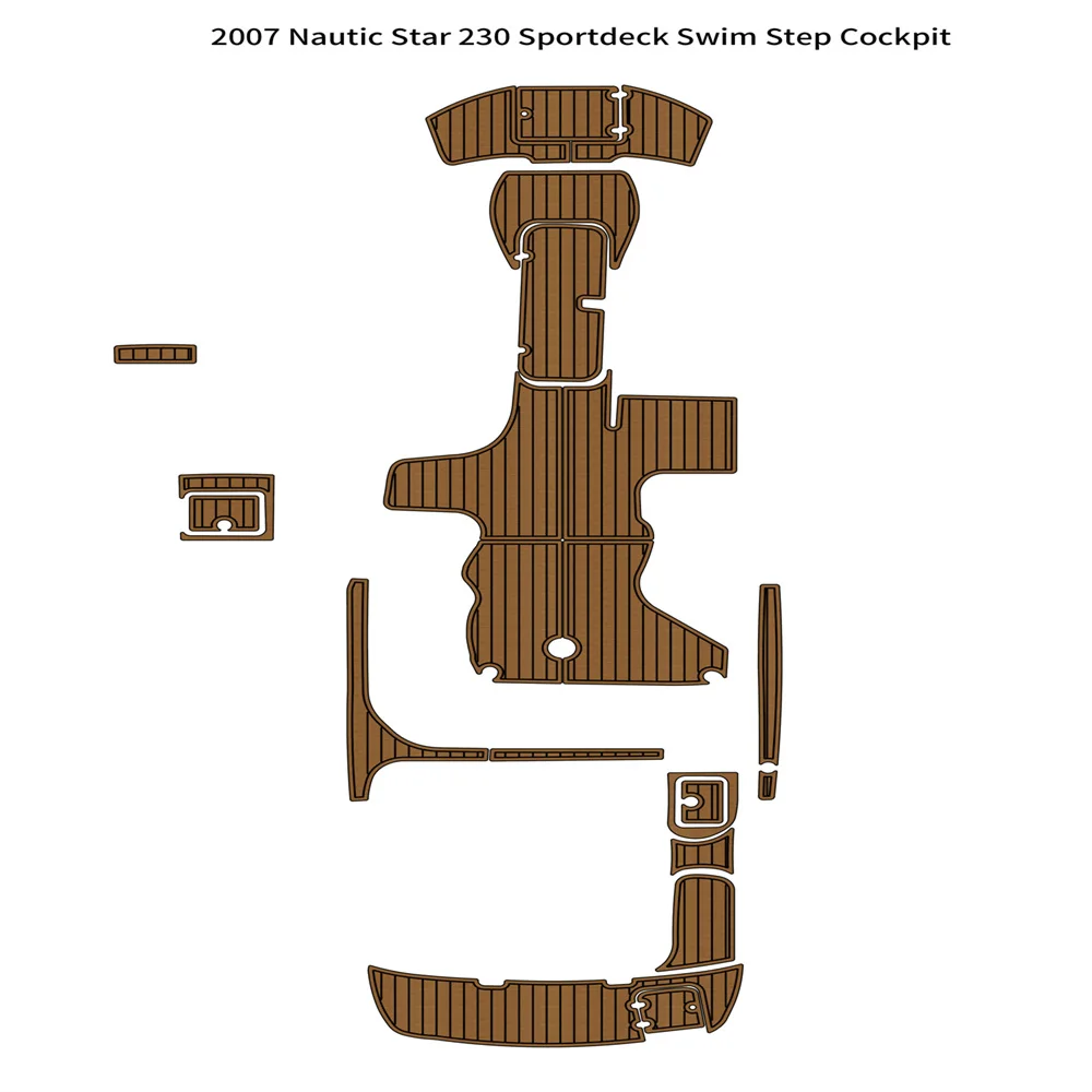 

2007 г., Nautic Star 230, Спортивная платформа для плавания, коврик для кабины, лодки, EVA, Тиковый напольный коврик, SeaDek, маринемат, Gatorstep стиль, самоклеящийся
