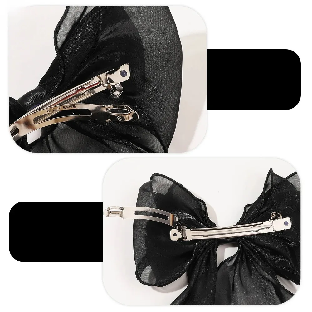 Elegant Pink and Purple Chiffon Bow Hair Clip – Perfect Gift Hair Accessory