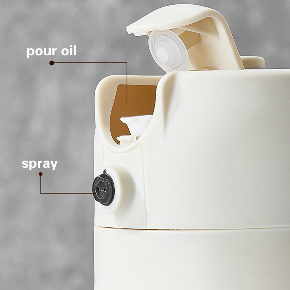 2-in-1 Glass Oil Bottle With Spray Large Capacity Soy Vinegar Oil Bottle For Cooking