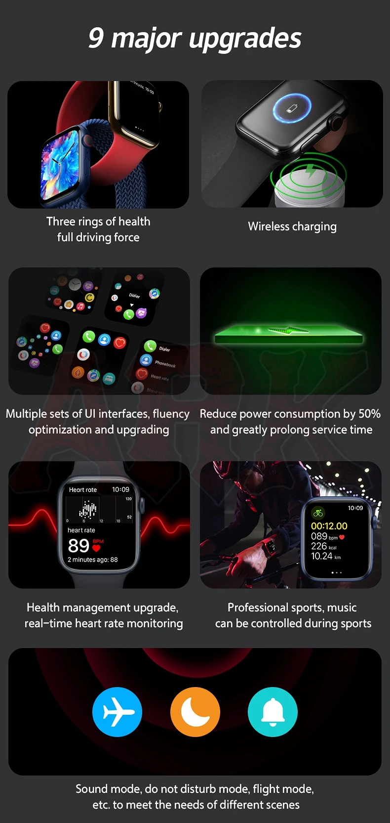 2022 I9 Pro Max Ʈ ġ  Smartwatch HUAWEI OPPO ð PK DT7 Pro Max DT100 Pro Max IWO14 