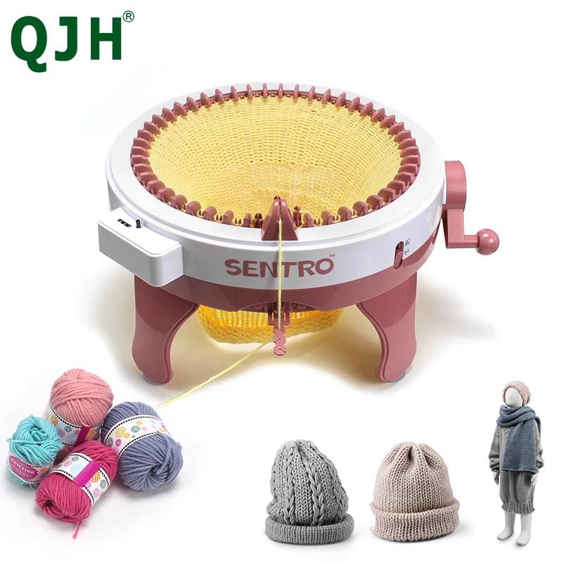 DIY 48-pin Cylindrical Hand-cranked Knitting Wool Machine, Pretend Play Toy  Handmade Knitting Scarf Hat