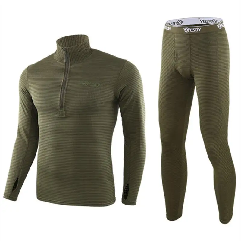 

Quick Sweat Winter Compression Johns Clothing Thermal Drying Warm Long Underwear Military Army Men Sets Fleece Thick Thermo