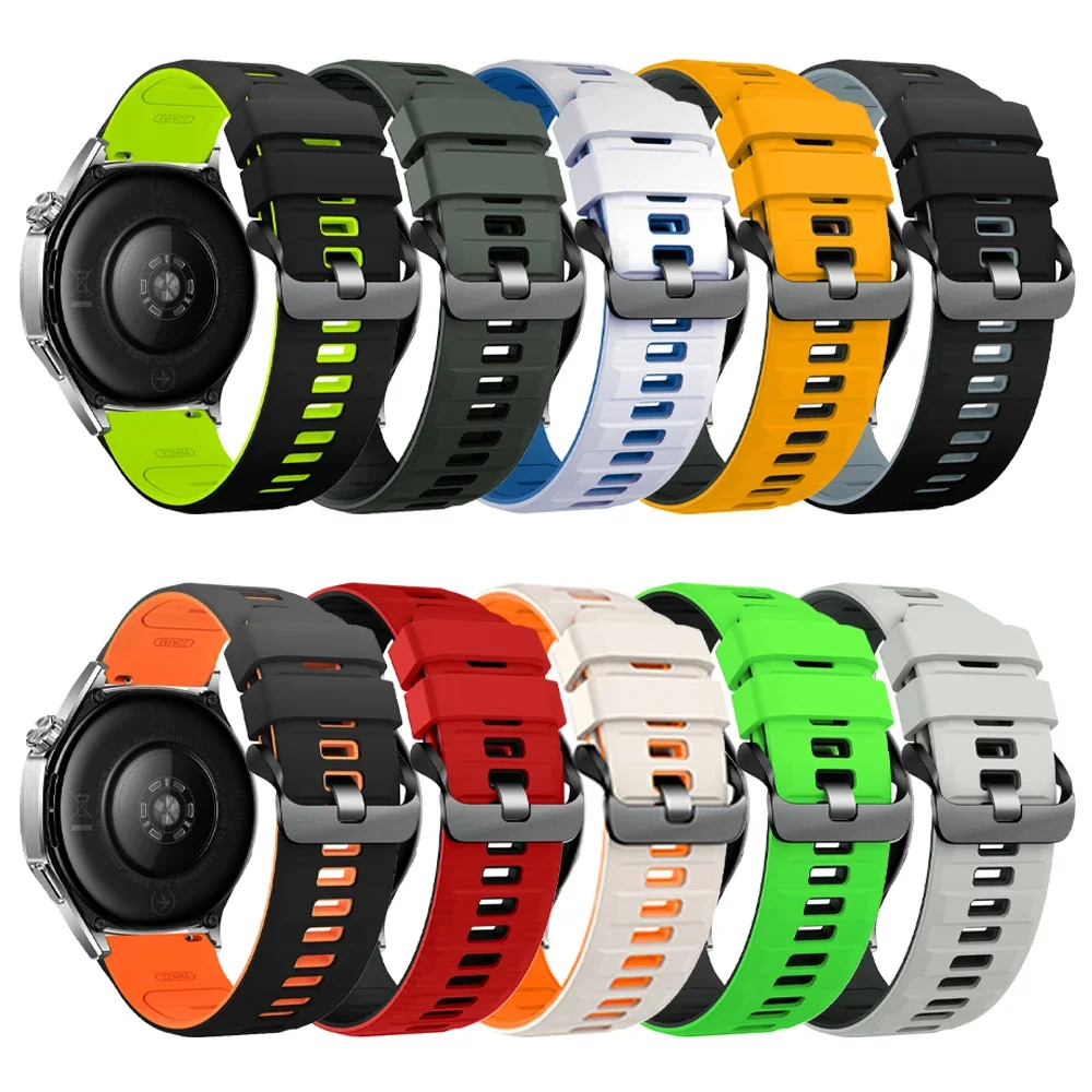 Enhanced 22mm Sport Silicone Strap - Durable Replacement Bracelet for Active Lifestyles