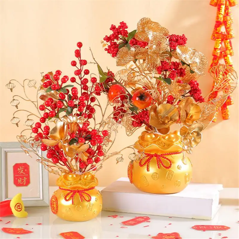 

Новогодние украшения, высококачественные материалы, праздничное украшение для праздника, украшения в горшке для растений, предметы интерьера, подробная информация о сумке на удачу