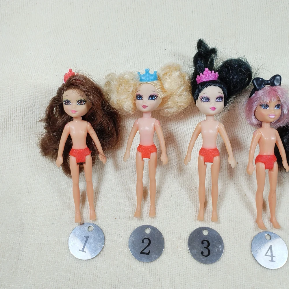 1pcs Original Foreign Trade Children Toys 9cm Mini BB Beauty Action Doll 1/12 OOAK NUDE Rarely Doll Mussed Hair Many Head 2