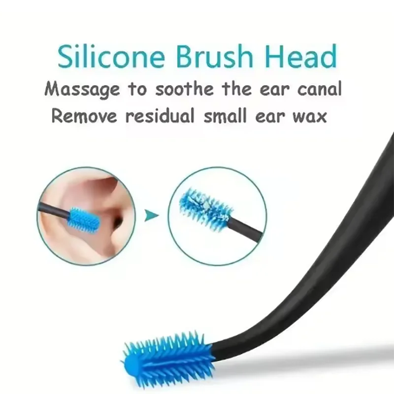 2pc Spiral Ear Spoon, Double Headed Rotating Ear Digging Spoon, EarPicking Tool, Double-Ended Earpick, Clean Ear Safety