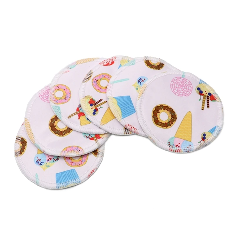 Nursing Pads 6pcs/set Washable Breast Breastfeeding Super Absorbency Mat for Mum Waterproof Feeding Pad Reusable Supplies 5