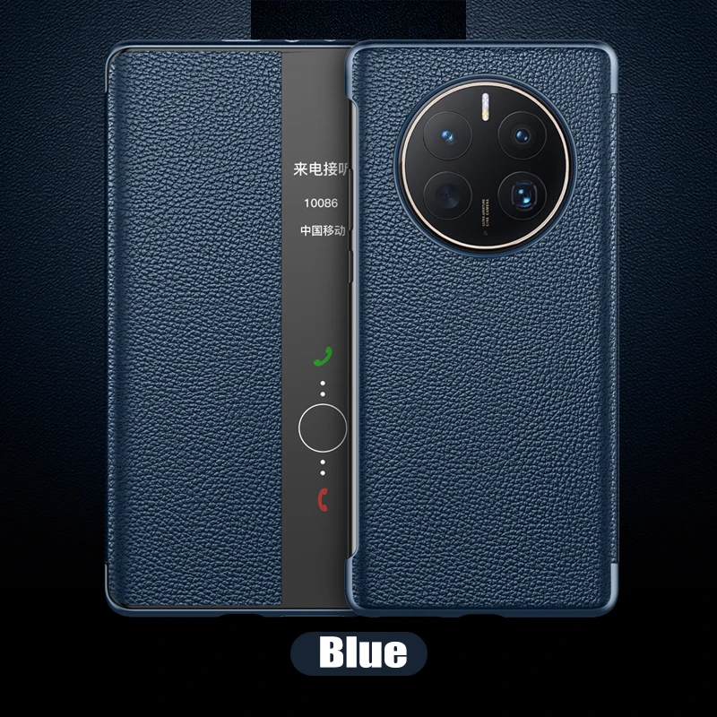 Leather Flip Cover with Smart View and Sleep/Wake Functionality