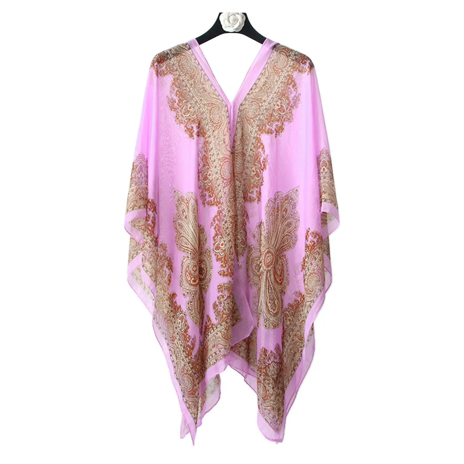 Women Chiffon Beach Cover Up Kaftan Tunic Dress Bikini Swimsuit Sarong Pareo Bathing Suit Resort Wear Swimwear Loose swimsuit cover up swimsuit coverup