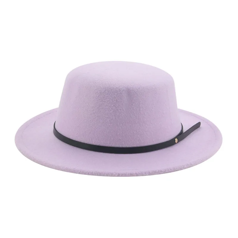 wide brim fedora hat Fedoras Hats for Women Men Solid Flat Top Dome Belt Band Casual Formal Wedding Dress Khaki Black Felted Hat Sombreros De Mujer brixton messer Fedoras