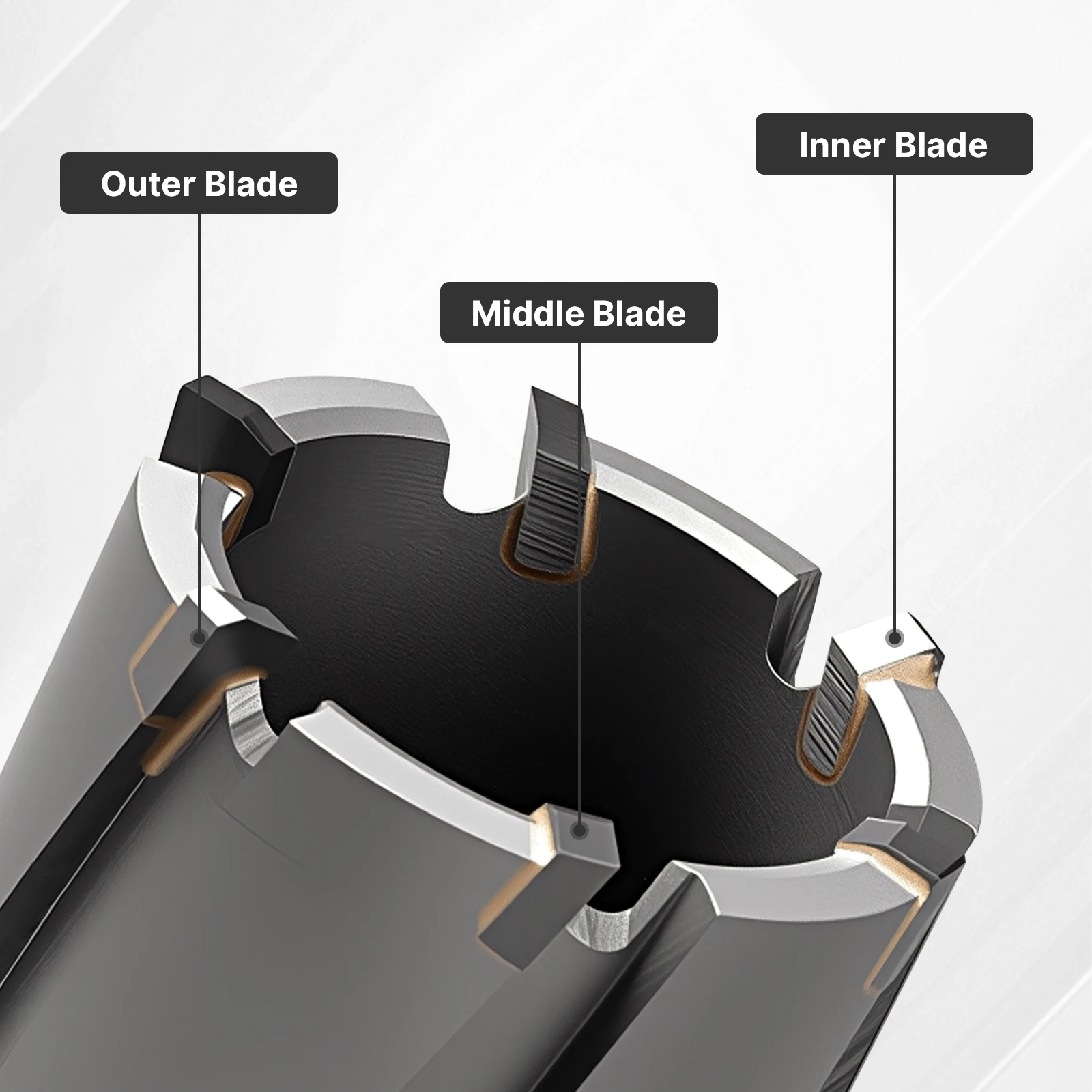 Versery TCT 환상 커터 마그네틱 중공 코어 드릴 비트, 다리미 스테인레스 스틸용 경질 합금 구멍 톱, 12-52mm x 50mm, 1PC