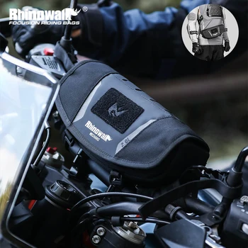 Borsa da manubrio per moto Rhinowalk Borsa da viaggio stabile Borsa a tracolla da viaggio con sistema Molle e copertura antipioggia per accessori ADV
