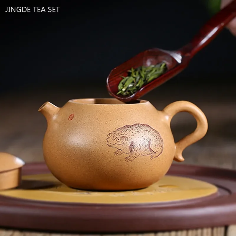 180ml Boutique Handmade Section Mud Tea Set Yixing Purple Clay Tea Pot Chinese Ball Filter Kettle Custom Zisha Tea Infuser