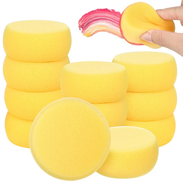 Sponge Painting Sponges Round Cleaning Yellow Face Circle Pottery Tools  Makeup Artist Sea Clay Craft Ceramic Foam Crafting Brush - AliExpress