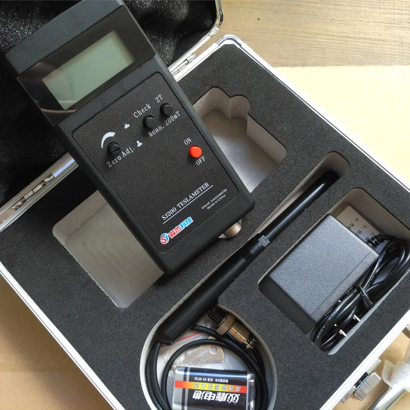 

Digital Gauss Meter Static Magnetic Field Handheld Magnetic Field Teslameter Tesla Tester 0-200mT-2000mT with Adapter