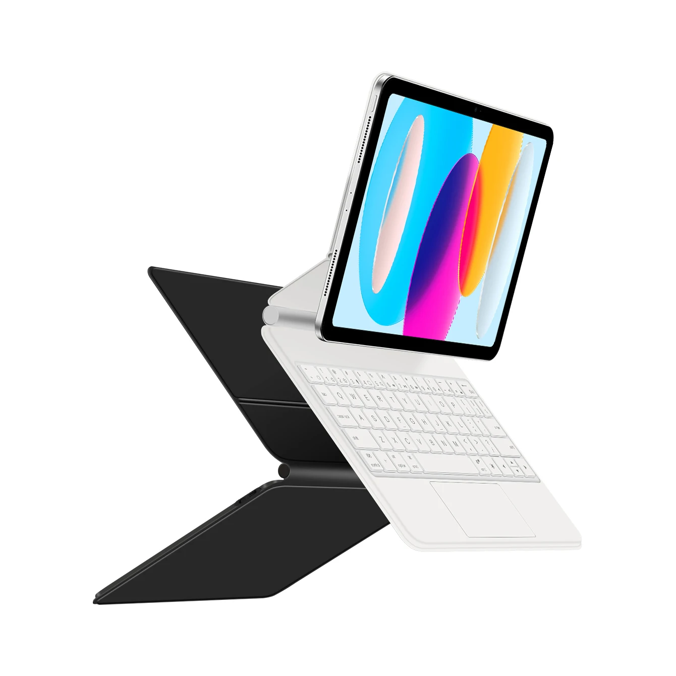Keyboard Case For iPad 10th Generation 10.9 Inch Magnetic Smart Magic Keyboards Folio Cover Backlight With Multi-Touch Trackpad