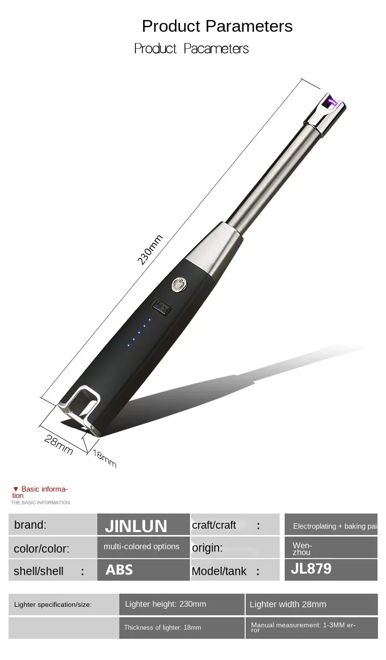 2025 New Type-C Electronic Rechargeable Arc Igniter Metal Windproof Igniter Gas Stove Igniter Plasma Arc Outdoor