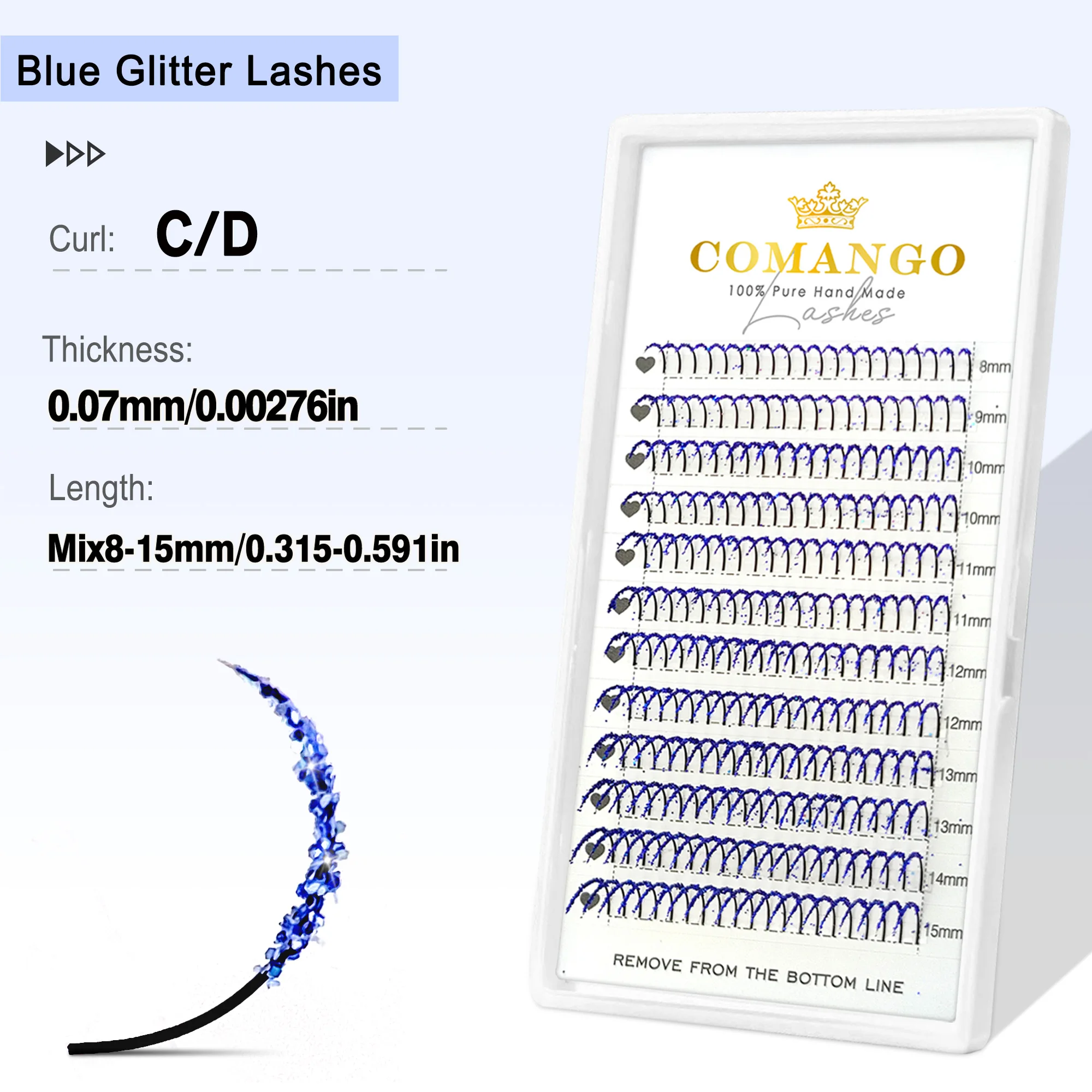 CoMango رموش ملونة بريق مختلط لامعة مهرجان ملونة ر...