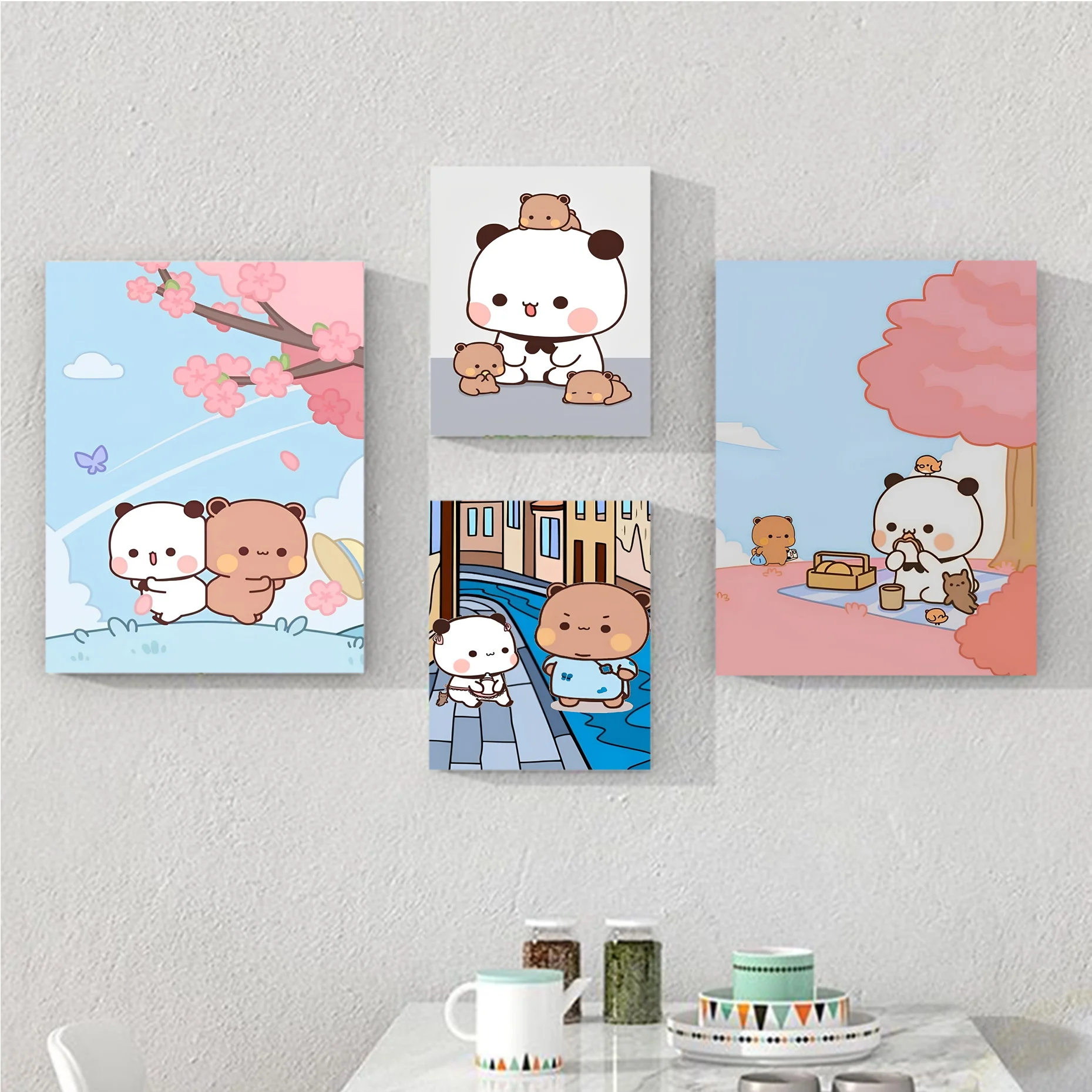 

Bubududu Panda Poster Classic Vintage Posters HD Quality Wall Art Retro Posters For Home Room Wall Decor
