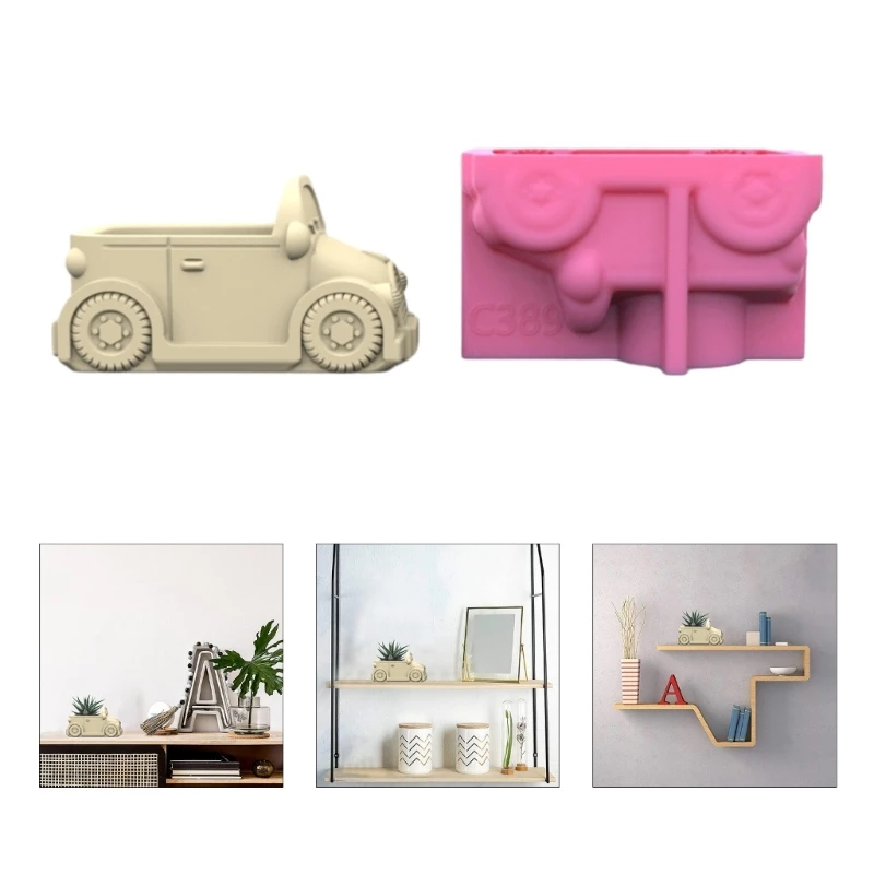 

Succulents Flower Pot Resin Silicone Mold Suitable for Diy Garden Concrete Pen Holder Candle Holder Crafts Home Decor