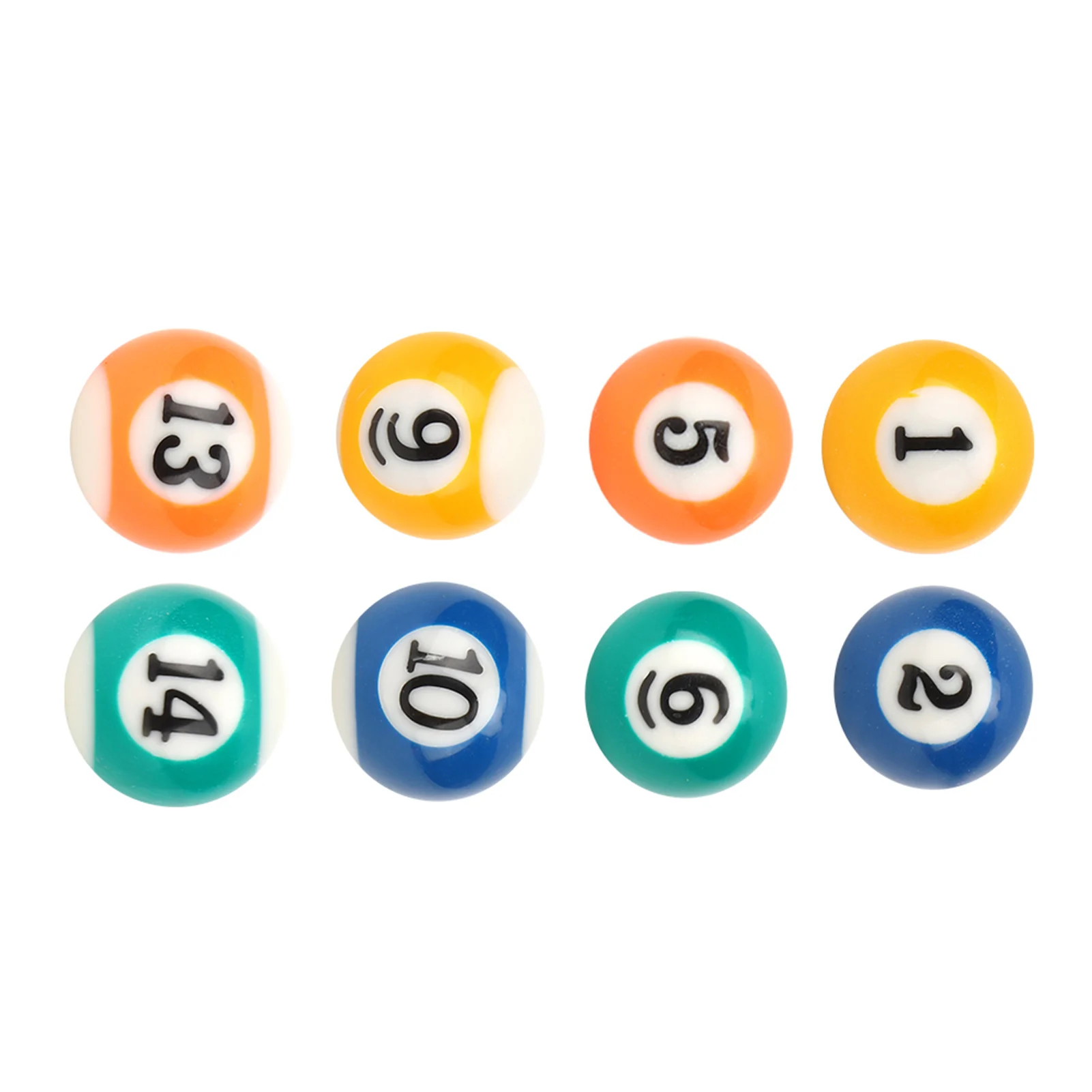 16PCS Eco-friendly Resin Mini 2.5CM Children Billiard Ball Toy Pool Table Accesssories