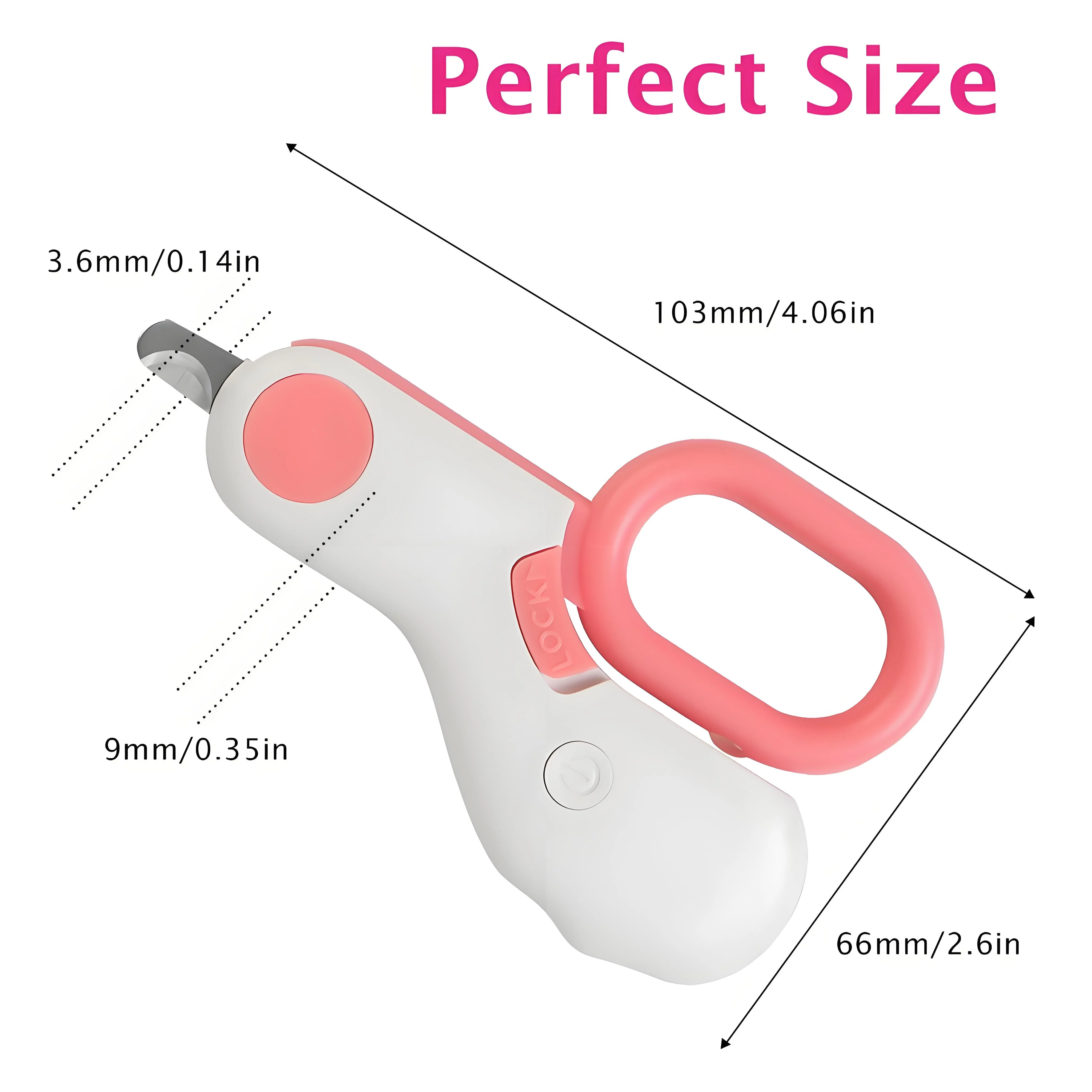 LED Pet Nail Clippers with Safety Guard – Precision Trimmer for Cats & Rabbits