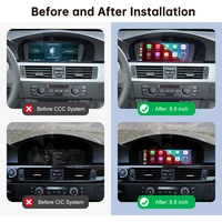 Écran multimédia sans fil CarPlay Android Auto, 8.8 pouces, pour BMW série 3 E90 E91 E92 E93 série 5 E60 E61 CCC CIC 4
