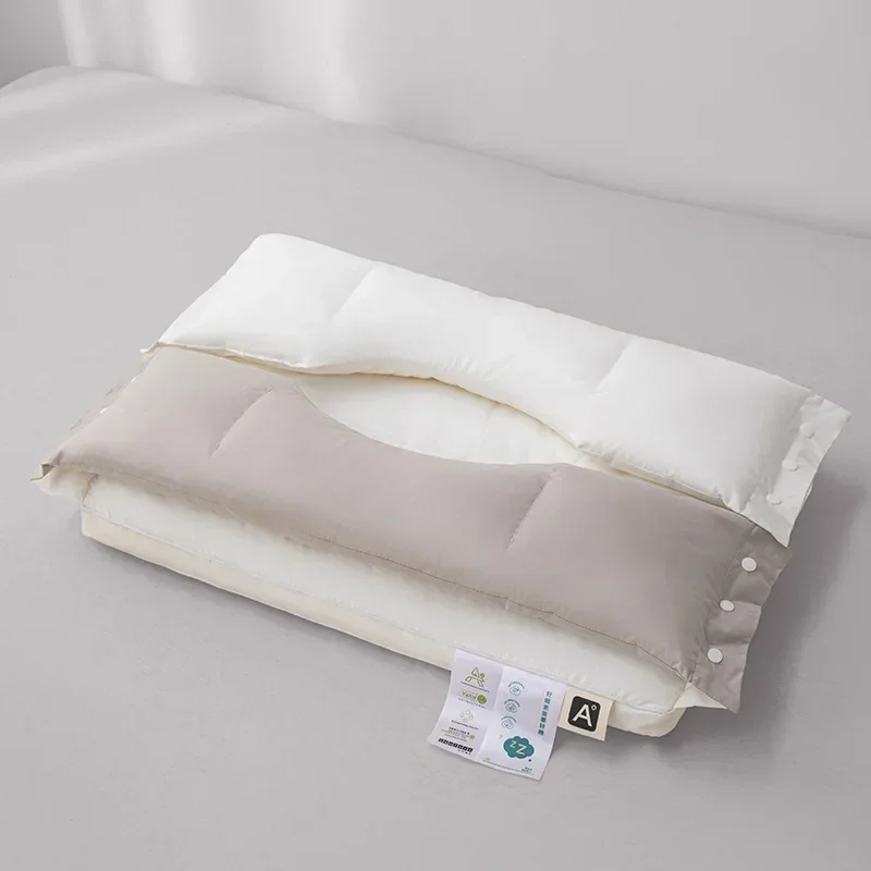 1 Pcs All Cotton Detachable Traction Pillows Multi Use Neck Protection Beauty Pillow Single Core Household Adult Oblong Pillow 5