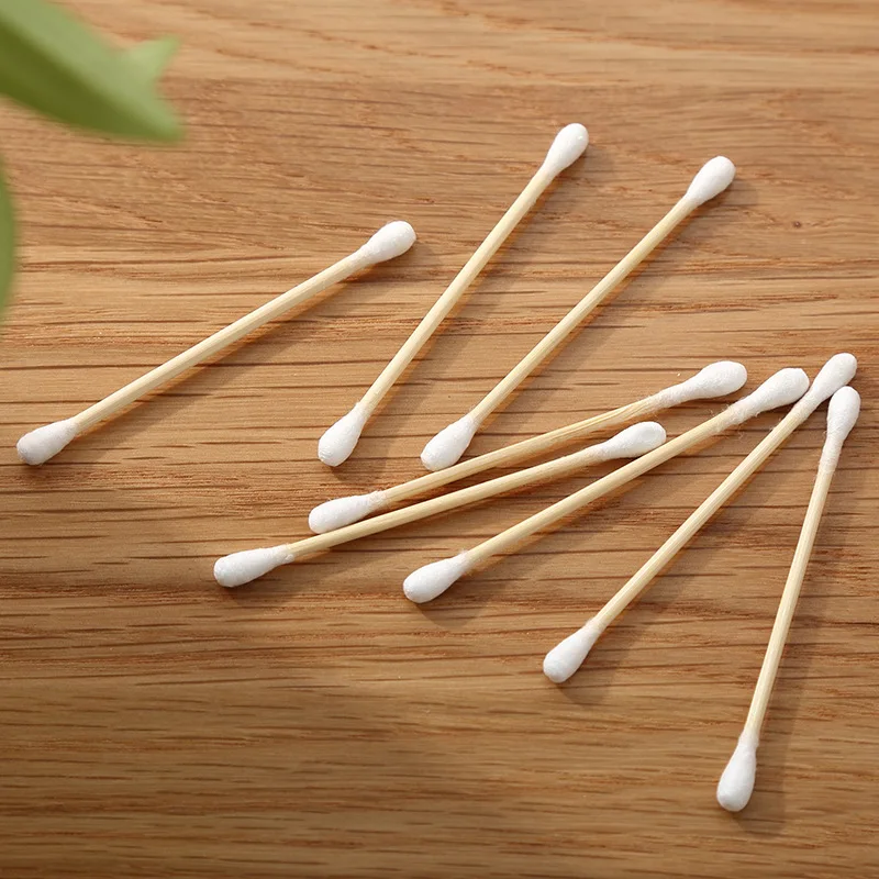 Double Head Cotton Swab Makeup Cotton Buds Household Makeup Removal Ear Digging Hygiene Cleaning Disposable Swabs 500Pcs