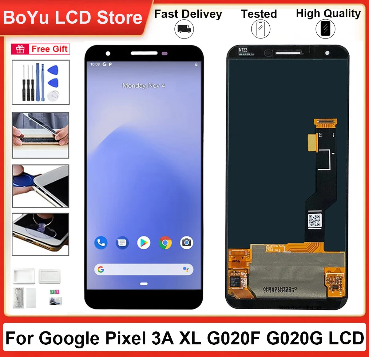 

6.0" Original Tested pixel 3axl Screen For Google Pixel 3A XL G020C G020G G020F LCD with Touch Display Digitizer Assembly Part