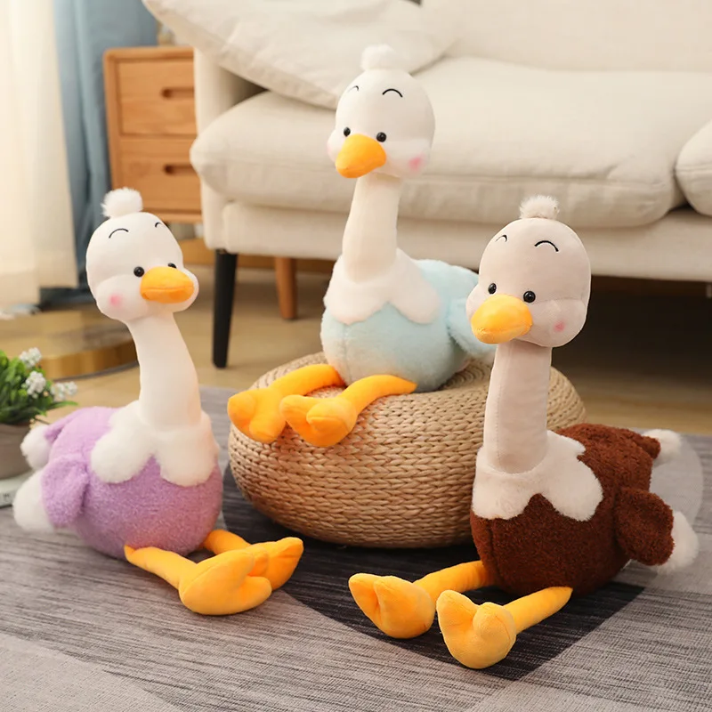 

35cm Kawaii Ostrich Plush Doll Funny Stuffed Ostrich Toy PP Cotton Soft Plush Ostrich Doll for Children Gift Cute Room Decor