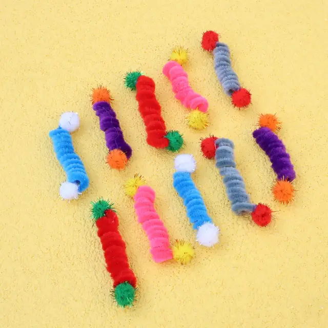 5pcs/10pcs  Plush Small Spring Cat Toy Candy Ball Throwing Ball Pet Toy 2