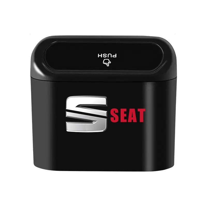 Portable Car Storage Box Car Trash Can Garbage Box Trash Bin for Seat Leon Altea Ibiza Toledo Cordoba Alhambra Arona Ateca Exeo