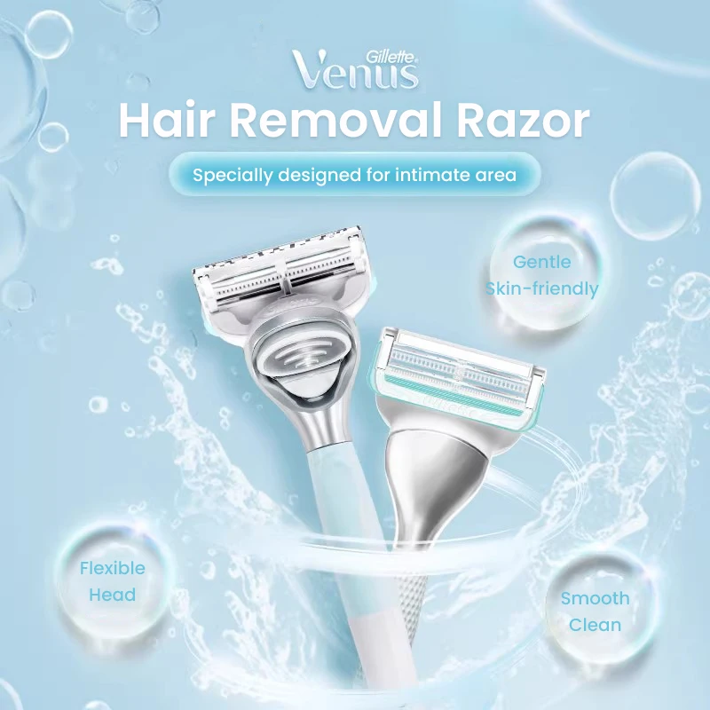 Gillette Venus Razor Of Women Safe Sharp 3 Strati Steel Shave Blade Donna Public Skin Hair Remover Rasoio Manuale Ladies Razor