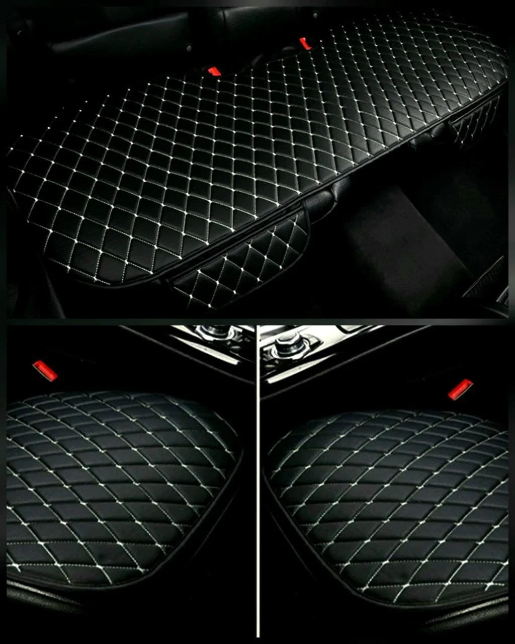 Nissan 350Z (2003-2009) Leather Car Seat Cushion Protector Black White Embroidery | Автомобили и мотоциклы